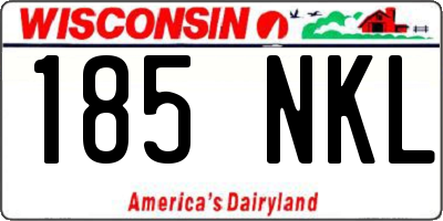 WI license plate 185NKL
