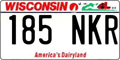 WI license plate 185NKR