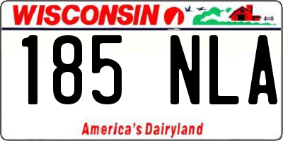 WI license plate 185NLA