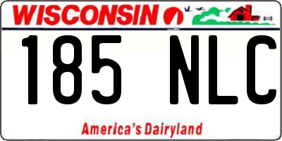 WI license plate 185NLC