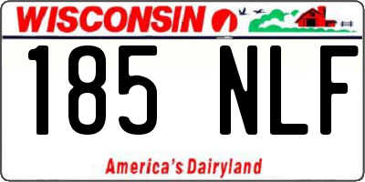 WI license plate 185NLF