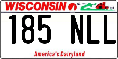 WI license plate 185NLL