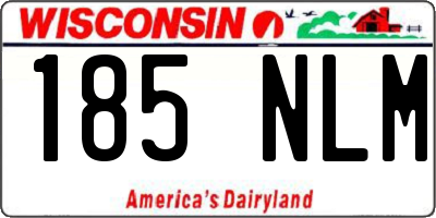 WI license plate 185NLM