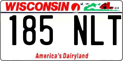 WI license plate 185NLT