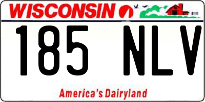 WI license plate 185NLV