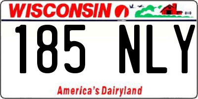 WI license plate 185NLY