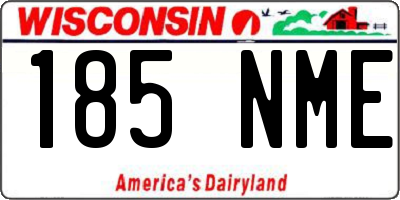 WI license plate 185NME