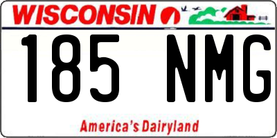 WI license plate 185NMG