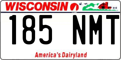 WI license plate 185NMT