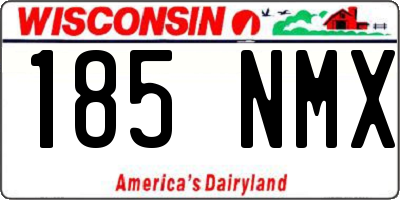 WI license plate 185NMX