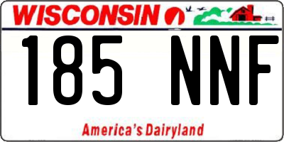 WI license plate 185NNF