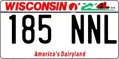 WI license plate 185NNL