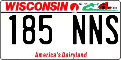 WI license plate 185NNS