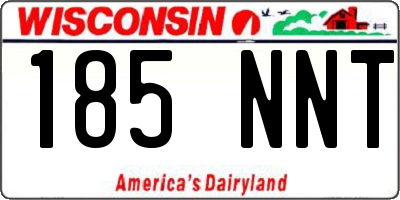 WI license plate 185NNT