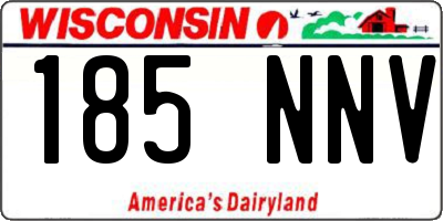 WI license plate 185NNV