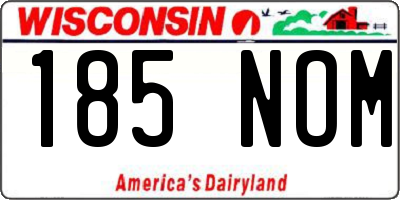 WI license plate 185NOM