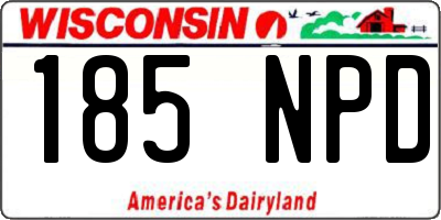 WI license plate 185NPD