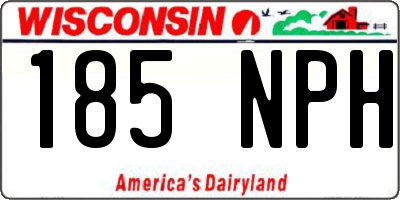 WI license plate 185NPH