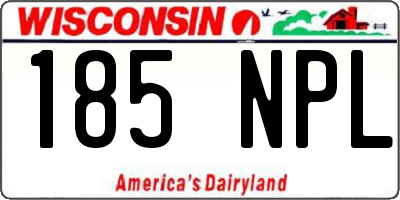 WI license plate 185NPL