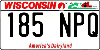 WI license plate 185NPQ