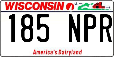 WI license plate 185NPR