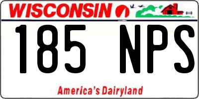 WI license plate 185NPS