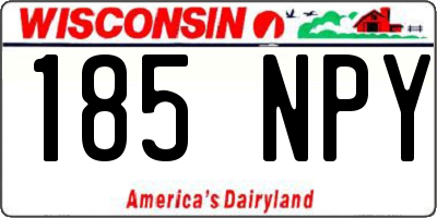 WI license plate 185NPY
