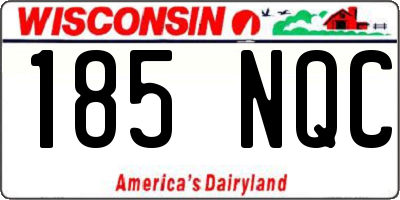 WI license plate 185NQC