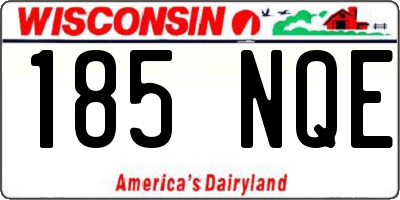 WI license plate 185NQE