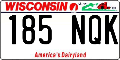 WI license plate 185NQK