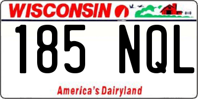 WI license plate 185NQL