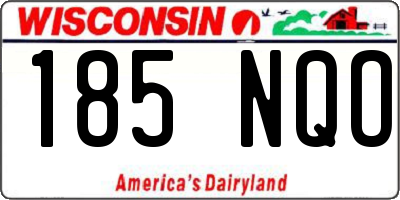 WI license plate 185NQO