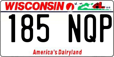 WI license plate 185NQP