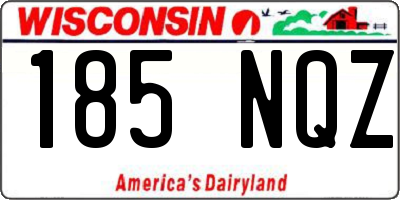 WI license plate 185NQZ
