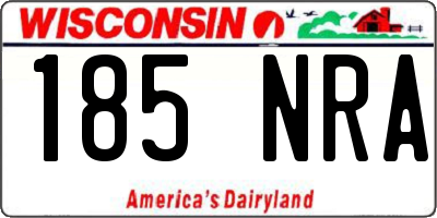 WI license plate 185NRA