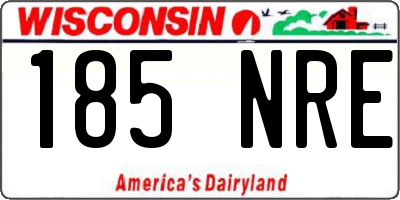 WI license plate 185NRE