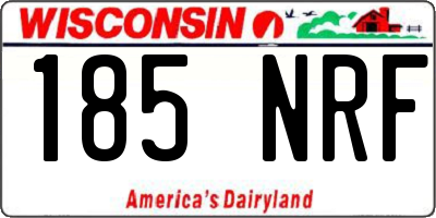 WI license plate 185NRF