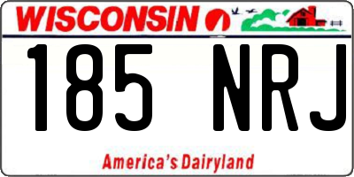WI license plate 185NRJ
