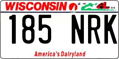 WI license plate 185NRK