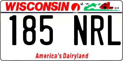 WI license plate 185NRL