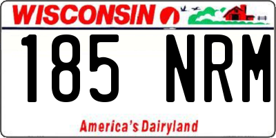 WI license plate 185NRM