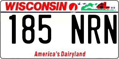 WI license plate 185NRN