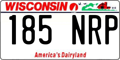 WI license plate 185NRP