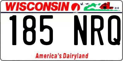 WI license plate 185NRQ