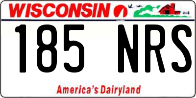 WI license plate 185NRS