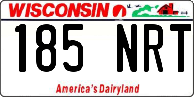 WI license plate 185NRT