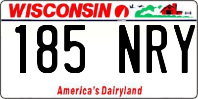 WI license plate 185NRY