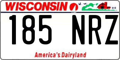 WI license plate 185NRZ