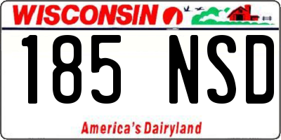WI license plate 185NSD