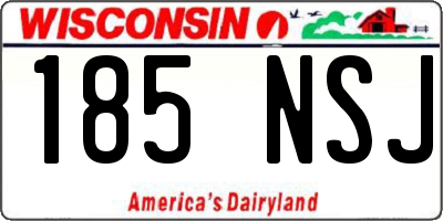 WI license plate 185NSJ
